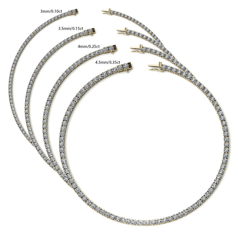 4.5mm Moissanite Chain 28.4ct - 35.3ct