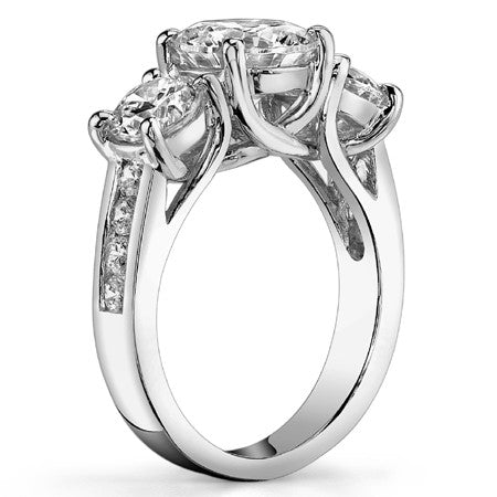 3.8ct (8mm/6mm) Moissanite Ring